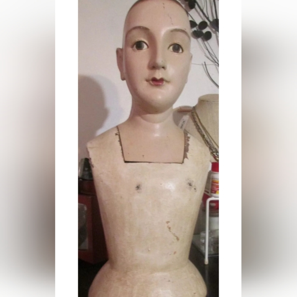 Antique Mannequin - Hat Milnery - 18" tall